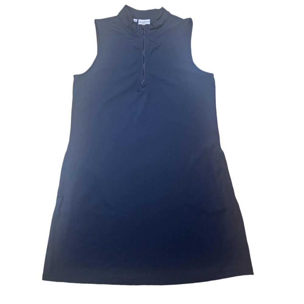 Women’s  Aubrey Tommy Bahama Polo Style Zip Dress Golf Black Size Large